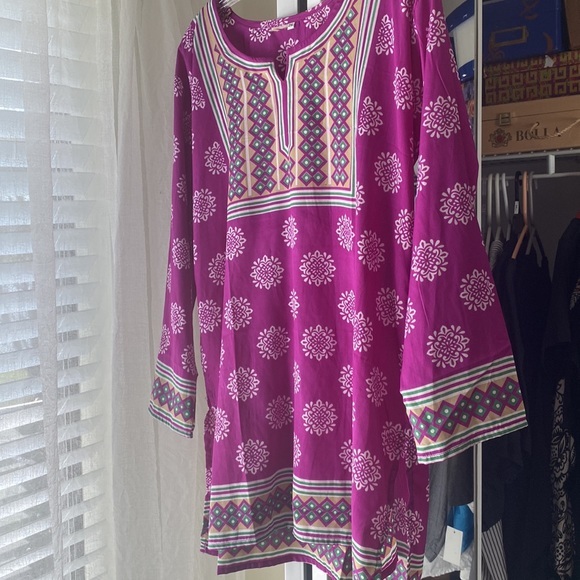 Tops - Indian Kurti, tunic Armpit to armpit is 21 inches. Like new!